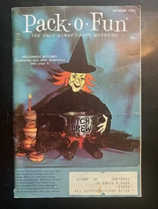 PACK O FUN HALLOWEEN DECORATION SCRAP CRAFT MAGAZINE OCTOBER 1970 - Picture 1 of 3