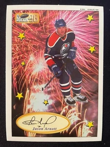 Jason ARNOTT 1996 Bashan Shabtai Super Sticker Die-Cut #13 Edmonton Oilers - Picture 1 of 2