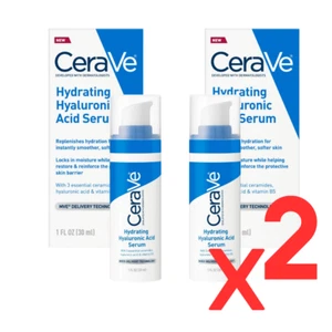 CeraVe Hyaluronsäure Gesichtsserum 1 Unze EA-Feuchtigkeitsspendendes Serum Vitamin B5 - 2 Packungen - Bild 1 von 5