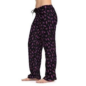 Musical Notes Womens Pattern Pajama Pants - Picture 1 of 13