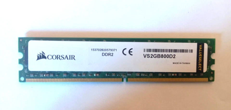 DIMM RAM DDR2 2G CORSAIR VS2GB800D2 - Immagine 1 di 1