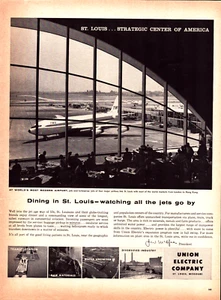 Union Electric Company St. Louis MO Airplane Jets Dining Vintage Print Ad 1959 - Picture 1 of 4