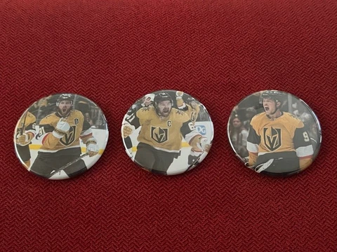 VGK Vegas Golden Knights 'The Golden Boys'  -  3 x 1.75" fridge magnets Cover