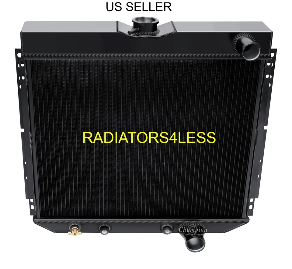CHAMPION 3 FILAS RADIADOR NEGRO 1967-1970 MUSTANG MUCHOS COCHES FORD 20" NÚCLEO ANCHO Foto 1 de 3