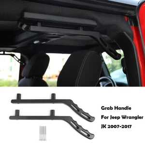 Upgraded Rear Grab Handles Bar for Jeep Wrangler 2007-2017 JK/JKU 4Dr Black Pair - Picture 1 of 12