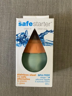 Safe Starter Baby Bottle **NEW**  Stage 1  Green  BPA Free - Image 1 of 4