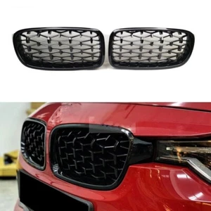 F30 Diamond Style Black Front Bumper Grill For BMW 3 Series F30 F31 2012-2018 - Bild 1 von 3
