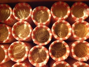 2021 P Lincoln Cent Rolls - 5 (FIVE) BU Rolls from a new box - Picture 1 of 5