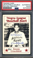 Jimmie Crutchfield PSA DNA Signed 1986 Fritsch Negro League Stars Autograph