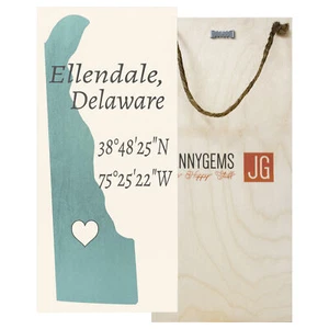 JennyGems Ellendale, Delaware Nautical Wood Sign | Made in USA - Picture 1 of 11
