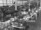 Mark I Mini cars on the assembly line at a British Motor Corpo- 1960s Old Photo