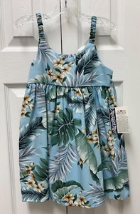 NWT! Made in Hawaii Cotton Sundress, Toddler Girl’s Size 2T, Lt Blue & White - Picture 1 of 4
