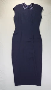 Vintage Eileen West Dress Maxi Womens 42" Chest Bodycon Zip Back Made in USA - Picture 1 of 15