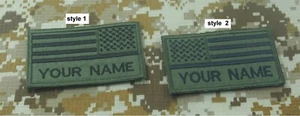 PARCHE ESTILO EJÉRCITO CON ETIQUETA DE NOMBRE PERSONALIZADO BANDERA DE ESTADOS UNIDOS 8,5 X 5 CM - Imagen 1 de 5