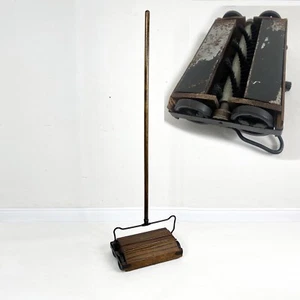 Scopa aspirapolvere battitappeto antico originale inglese epoca 800 900 in legno - Picture 1 of 13