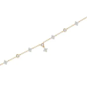 1ct Bracelet 18K Yellow Gold Diamond Test Pass Lab-Created VVS1/D/Excellent - Foto 1 di 3