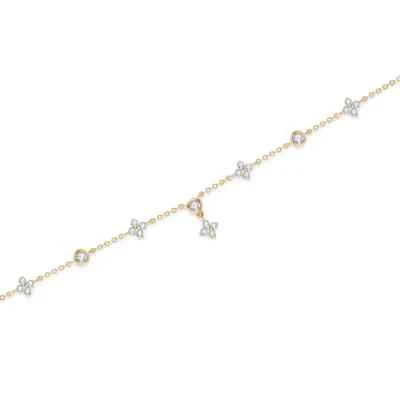 1ct Bracelet 18K Yellow Gold Diamond Test Pass Lab-Created VVS1/D/Excellent - Image 1 of 3
