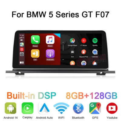 12.3" 8-Core 128GB GPS Navi CarPlay Android 14 Autoradio Für BMW 5er GT F07 CIC - Bild 1 von 4