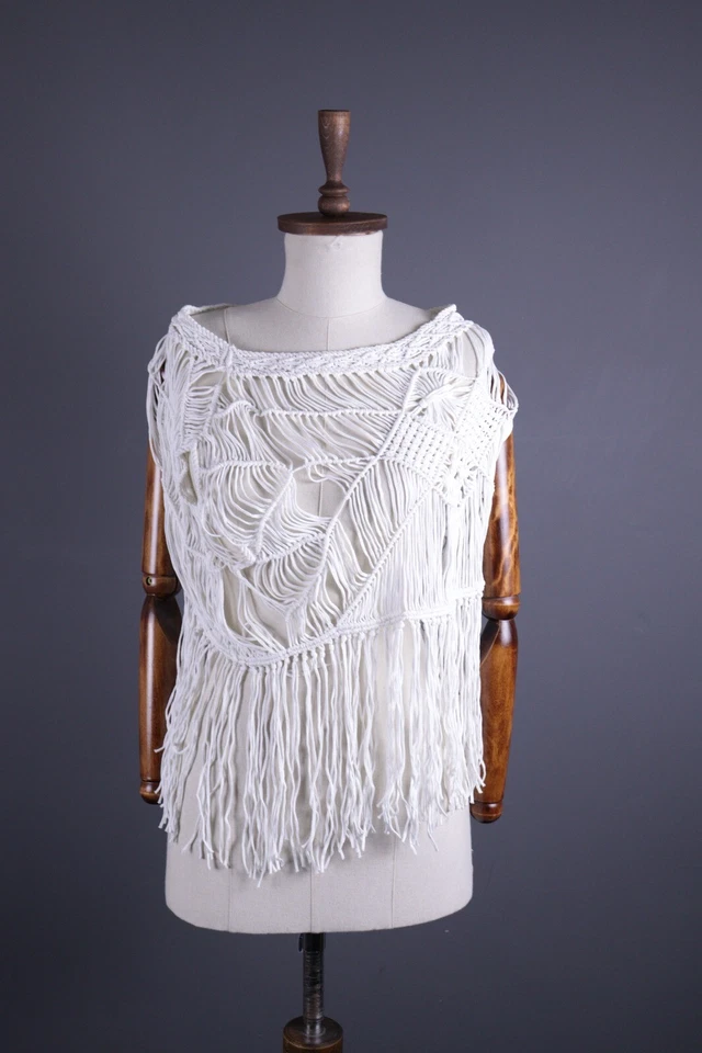 Camisa Top Denim & Supply Ralph Lauren Blanca Encaje Sin Mangas Talla L Foto 1 de 4