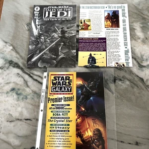 Star Wars Galaxy Magazine #1 Boba Fett Poster & Tales Of Jedi Dark Lord Of Sith - Picture 1 of 9