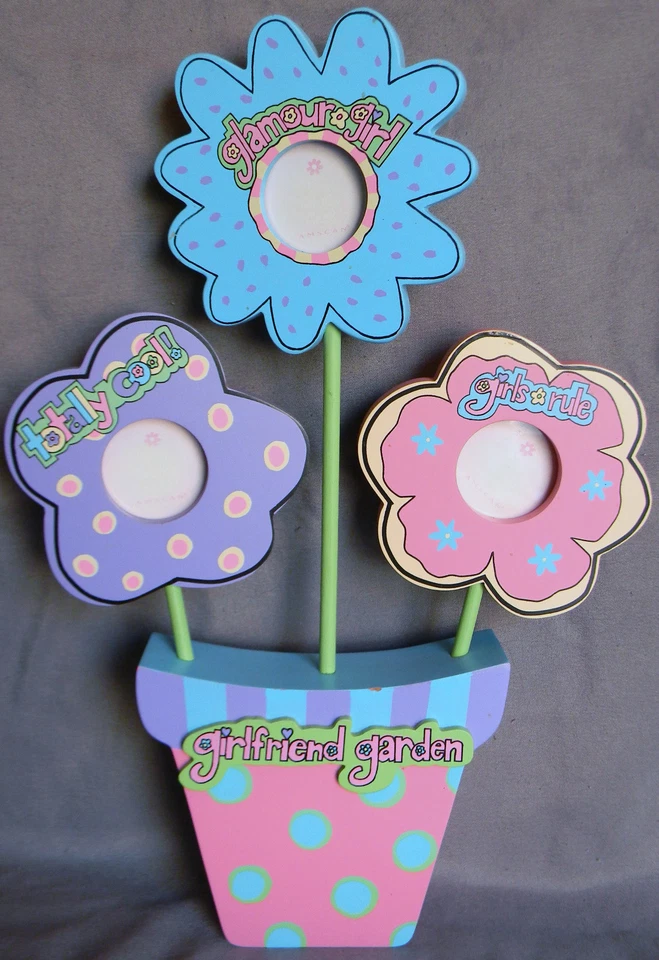 Marco de fotos de 3 flores - Perfecto para jardín de novia de madera adolescente/adolescente  Foto 1 de 4