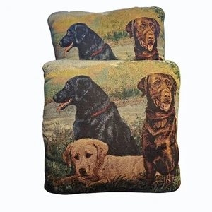 Labrador Retriever Gewebte Couch / Dekokissen Set Gelb Schwarz Schokolade Labs 1 - Bild 1 von 13