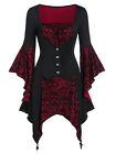 Women's Costume Dark Queen Dresses Halloween Dress Tunic Tops Shirts Gothic