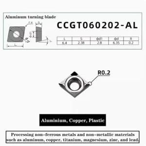 10pcs CCGT060202-AL CNC lathe insert External carbide turning blade for Aluminum - Picture 1 of 11