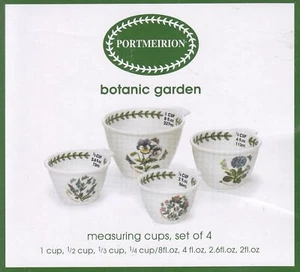 PORTMEIRION BOTANIC GARDEN MEASURING CUPS SET OF 4 NEW AUTHENTIC - Picture 1 of 2