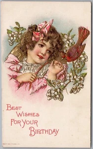 Beste Wünsche für Ihr Geburtstagsmädchen, Kardinal Postkarte B813 - Bild 1 von 2