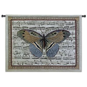 The Butterfly Dance II North American Made Woven Tapestry Wall Hanging - Picture 1 of 1