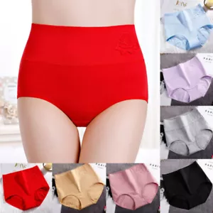 Ladies Cotton Tummy Control Panties Leak Proof Underwear Women High Waist Pants☆ - Picture 1 of 19