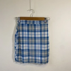 Urban Outfitters Daisy Street Checked Mesh Mini Skirt. Blue/White.  XS - Picture 1 of 4