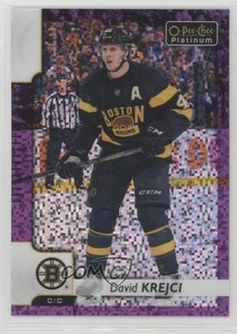 2017-18 O-Pee-Chee Platinum Violet Pixels David Krejci #36