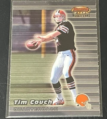 TIM COUCH ROOKIE 1999 BOWMAN'S BEST RC CARD #132 Kentucky Browns #1 Pick - Image 1 of 2
