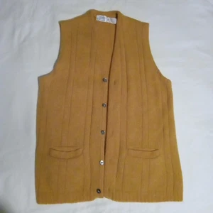 Vintage Marvin Sportswear Wool Vest Full Button Up Knit Cardigan Size Large - Picture 1 of 6