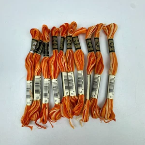 DMC Variegated 10 Skeins 6 Strand Cotton Embroidery Thread (51) Burnt Orange New - Picture 1 of 1