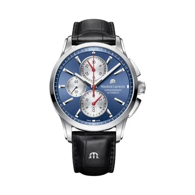 New Hot Maurice Lacroix Pontos Chronograph Automatic Watch, ML 112, Day, Blue - Image 1 of 3