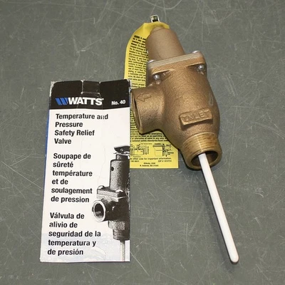 Watts Temperature & Pressure Relief Valve F163725, 1" NPT, Bronze , 150 psi - Image 1 of 4
