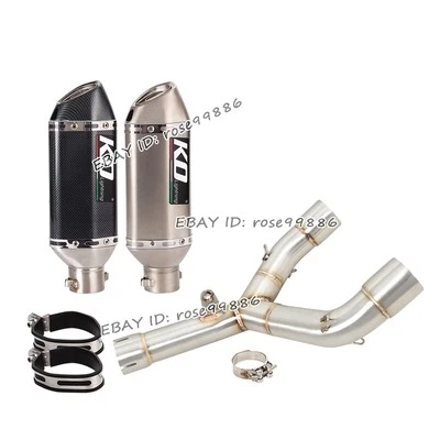 Silenciadores negros sistema de escape de tubo de enlace medio para Honda CRF450R CRF450RX 2015-2016 Foto 1 de 4