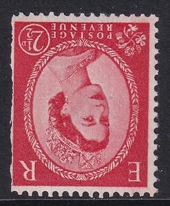 GB Wildings QEII Phosphor TWO BANDS - INVERTED WMK 2½d Carmine-red SG614wi MNH - Picture 1 of 2