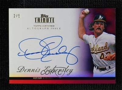 2012 Topps Tribute Auto Red 2/5 Dennis Eckersley #TA-DE HOF - Image 1 of 3