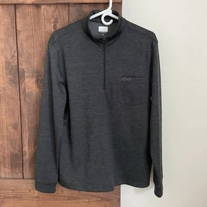 Greg Norman Men's Size Medium Performance Quarter Zip Pullover Golf Gray Pocket - Picture 1 of 8