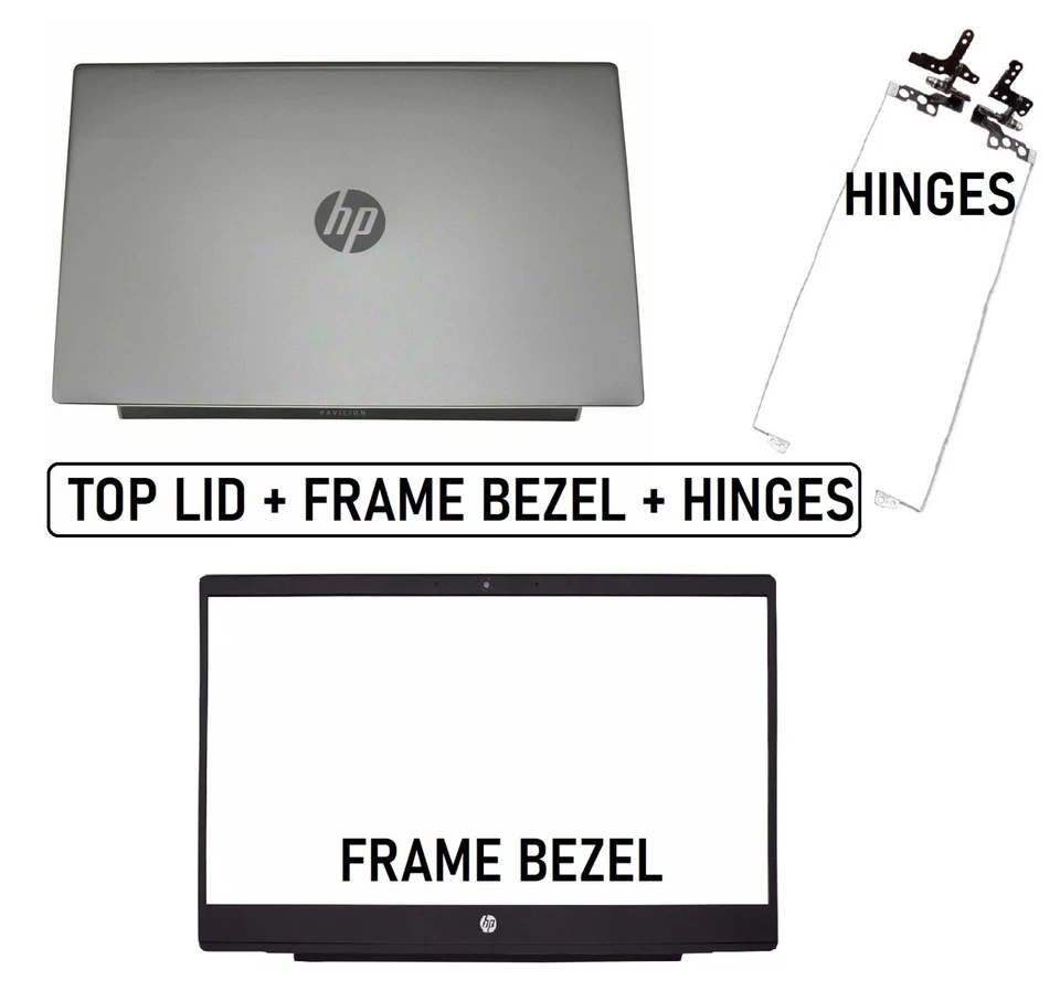 HP 15-CS 15-CW Series Screen LCD Top Lid Back Cover Hinges Bezel Replacement New - Image 1 of 1