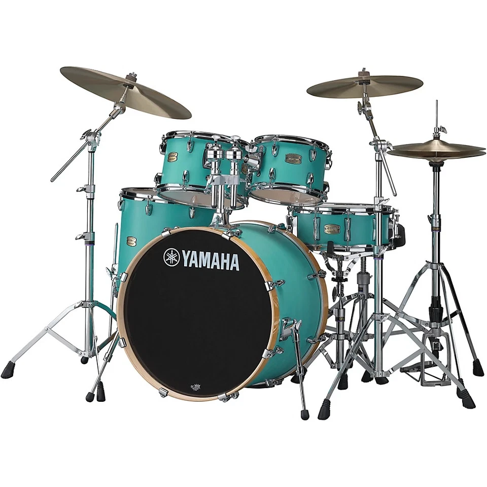 Yamaha Stage Custom Birch 5pc Drum Set w/22BD Matte Surf Green - SBP2F50MSG