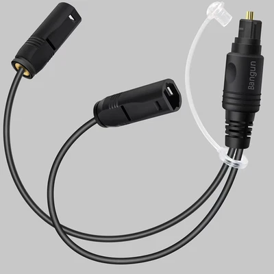 Divisor de audio digital 1X2, divisor de audio de fibra óptica digital Toslink 1 entrada macho Foto 1 de 4