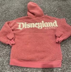 Disneyland Sherpa Hoodie Spirit Jersey With Gold Lettering Size Small - Picture 1 of 4