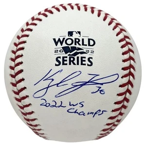 Kyle Tucker Signed World Series Major League Baseball w/ "2022 WS Champs" BAS - Picture 1 of 6