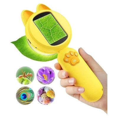 Microscope Pour Enfants 2 Pouces Écran LCD Avec 8 Lumières LED Portable - Photo 1/4