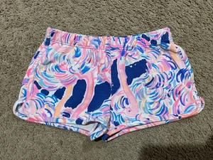 Lilly Pulitzer Girls MINI DOSSIE Shorts Only Pelican Pink Head in Sand Size S4/5 - Picture 1 of 7